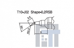 Сменный наконечник Hakko T10-j02 Shape-02rsb