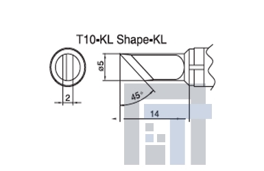 Сменный наконечник Hakko T10-kl Shape-kl