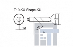 Сменный наконечник Hakko T10-ku Shape-ku