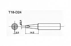 Сменный наконечник Hakko Т18-d24