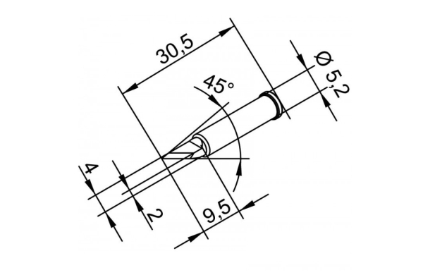 Наконечник Ersa 102bdlf20 (для паяльников itool, itool nano)