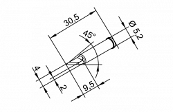 Наконечник Ersa 102bdlf20 (для паяльников itool, itool nano)