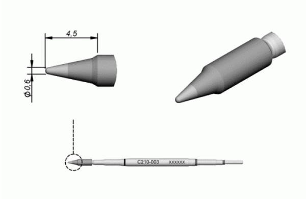 Картридж-наконечник Jbc C210-003