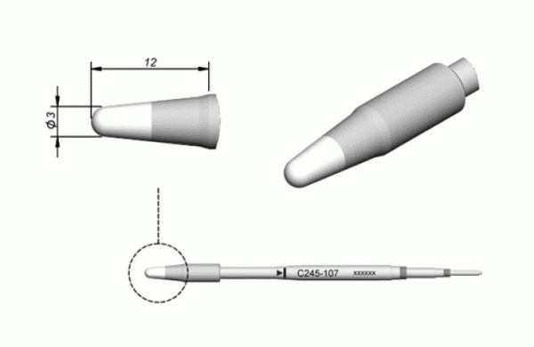 Картридж-наконечник Jbc C245-107