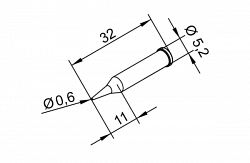 Наконечник Ersa 102pdlf06l (для паяльников itool, itool nano)