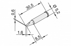 Наконечник Ersa 102cdlf16 (для паяльников itool, itool nano)