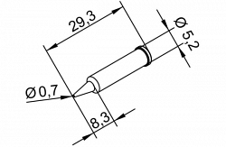 Наконечник Ersa 102pdlf07 (для паяльников itool, itool nano)