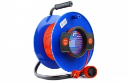 Удлинитель на катушке Power Cube 10а/2,2 квт, 40м, 1 розетка без заземления