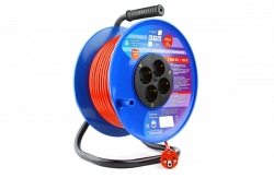 Удлинитель на катушке Power Cube 16а/3,5 квт, 30м, 4 розетки с заземлением