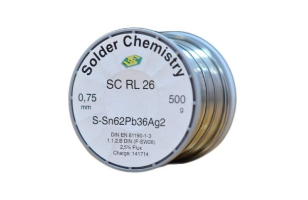 Припой с флюсом Solder Chemistry Sc Rl26 Sn96.5/ag3/cu0.5 3.0мм