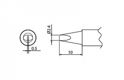 Наконечник для паяльника Hakko T20-d24 Shape-2.4d