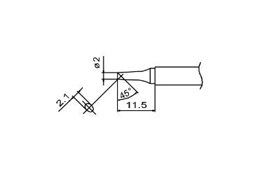 Наконечник для паяльника Hakko T13-bc2 Shape-2bc T13-bcf2*