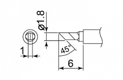 Наконечник для паяльника Hakko T30-ku Shape-ku