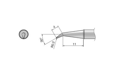 Композитный наконечник Hakko T31-01j02 Shape-0.2rsb