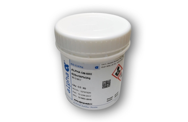 Паяльная паста Alpha Om5100 063 90-3-m13 Jar 63sn/37pb 0.50kg
