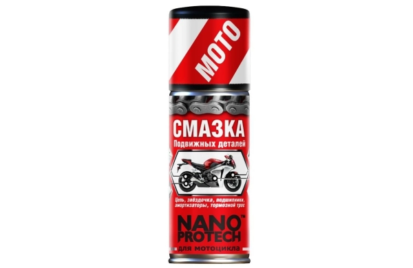Смазка подвижных деталей Nanoprotech для мотоцикла, 210 мл