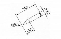 Наконечник Ersa 102pdlf08l (для паяльников itool, itool nano)
