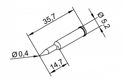 Наконечник Ersa 102pdlf04l (для паяльников itool, itool nano)