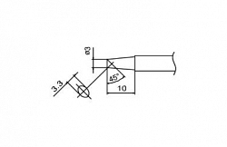 Наконечник для паяльника Hakko T13-d08 Shape-0.8d