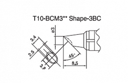 Сменный наконечник Hakko Tbcm3 Shape-3bc