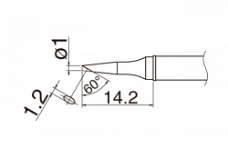 Композитный наконечник Hakko T31-03bc1 Shape-1bc