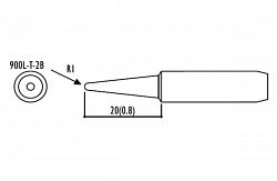 Сменный наконечник Hakko 900l-t-2b
