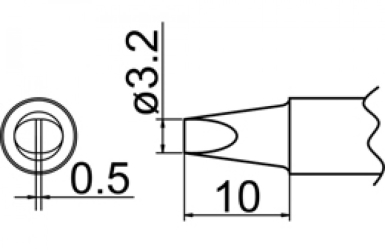 Наконечник для паяльника Hakko T20-D32 Shape-3.2D