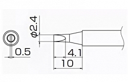 Наконечник для паяльника Hakko T13-d24 Shape-2.4d