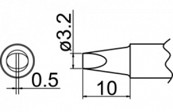 Наконечник для паяльника Hakko T20-d32 Shape-3.2d