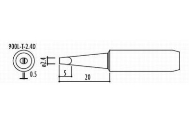 Сменный наконечник Hakko 900l-t-2.4d