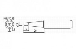 Сменный наконечник Hakko 900l-t-2.4d