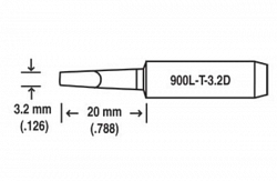 Сменный наконечник Hakko 900l-t-3.2d