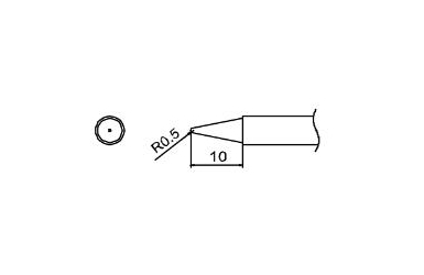 Наконечник для паяльника Hakko T13-b2 Shape-0.5b