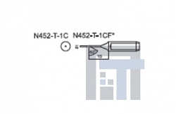 Сменный наконечник Hakko N452-t-1c N452-t-1cf