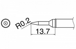 Композитный наконечник Hakko T31-02sbl Shape-sbl