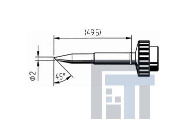 Наконечник Ersa 612fd-lf (для паяльника Techtool)