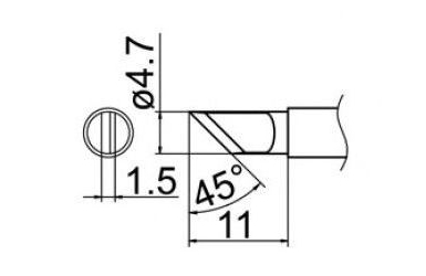 Наконечник для паяльника Hakko T13-kr Shape-kr