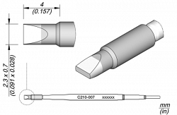 Картридж-наконечник Jbc C210-007