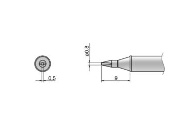 Композитный наконечник Hakko T31-03d08 Shape-0,8d