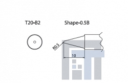 Сменный наконечник Hakko T20-b2 Shape-0.5b