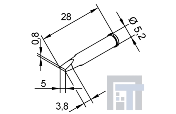 Наконечник Ersa 102cdlf50 (для паяльников itool, itool nano)