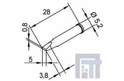 Наконечник Ersa 102cdlf50 (для паяльников itool, itool nano)