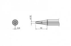 Композитный наконечник Hakko T31-01d16 Shape-1,6d