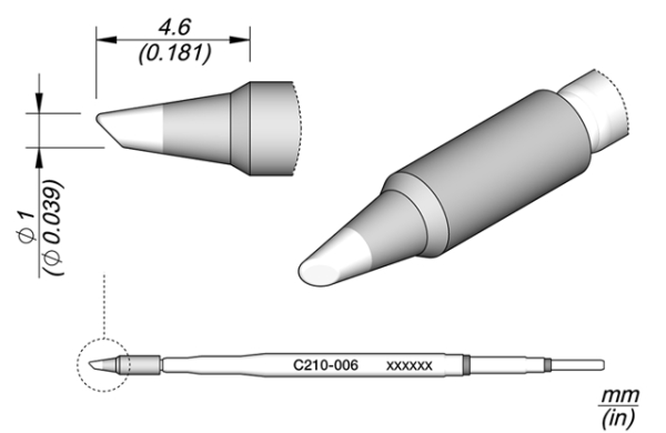 Картридж-наконечник Jbc C210-006