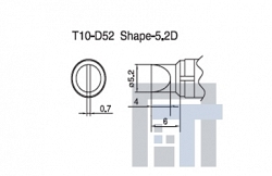 Сменный наконечник Hakko T10-d52 Shape-5,2d