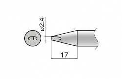 Композитный наконечник Hakko T33-d24 Shape-2.4d