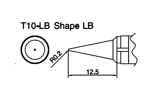 Сменный наконечник Hakko T10-lb Shape-lb