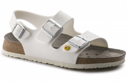 Антистатические сабо белые Birkenstock Milano Esd 634880