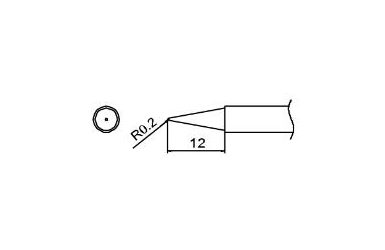 Наконечник для паяльника Hakko T13-bc1 Shape-1bc T13-bcf1*