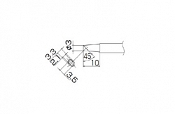 Наконечник для паяльника Hakko T13-bcm3 Shape-3bc Bevel with indent**